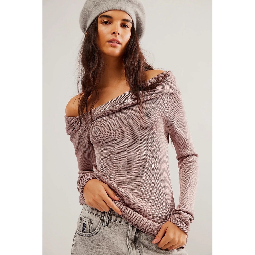 Free People Sophie Size M, Taupe. Asymmetric hemline. Soft Sold Out